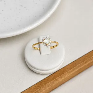ANEL MINI CORAÇÃO COM ZIRCONIA