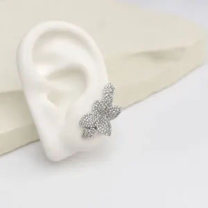 BRINCO EAR CUFF FLORES DE MICRO ZIRCONIA
