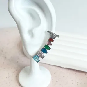 BRINCO EAR CUFF GOTAS COLORIDAS