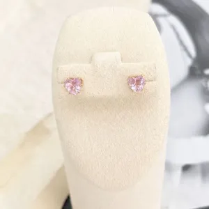 BRINCO PONTO DE LUZ CORAÇÃO 5MM - ROSA