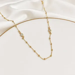 COLAR BOLINHAS COM PONTOS DE LUZ TIFFANY 50CM