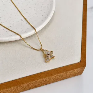 COLAR BORBOLETA ZIRCONIAS