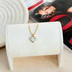 COLAR INFANTIL DIAMANTE RESINADO BRANCO