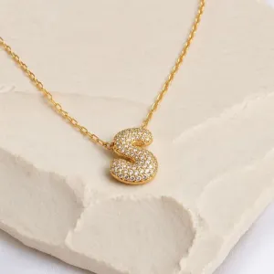 COLAR LETRA BUBBLE CRAVEJADA 2,5CM 50CM - S