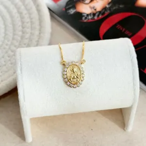 COLAR MEDALHA OVAL JESUS CRISTO