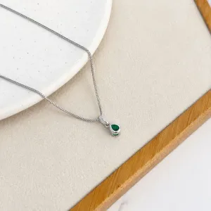 COLAR MICRO GOTA VERDE ESMERALDA CRAVAÇÃO INGLESA