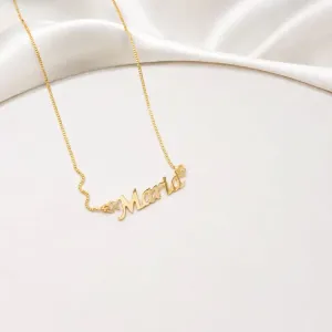 COLAR NOME FONTE 08 COM CORAÇÕES - MARIA