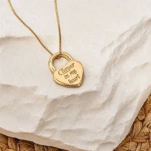 COLAR PINGENTE CADEADO CORAÇÃO {FOREVER IN MY HEART}