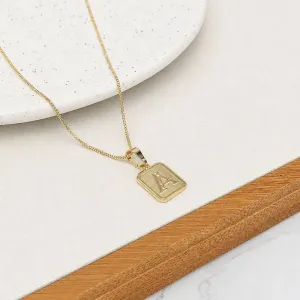COLAR PINGENTE MINI 1X1 MEDALHA DE LETRA - A