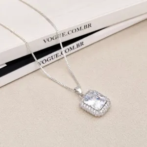 COLAR PINGENTE RETANGULAR PRINCESSA