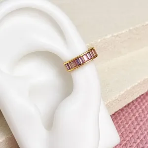 PIERCING BAGUETE TONS DE ROSA E LILAS