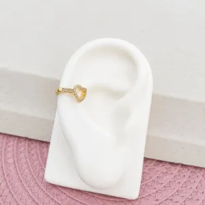 PIERCING FAKE CORAÇÃO CRAVEJADO