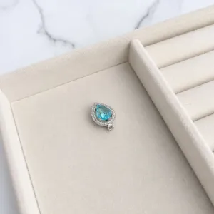 PINGENTE GOTA AQUA CRAVEJADO