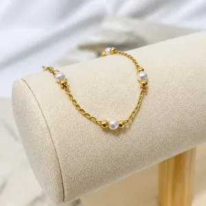 PULSEIRA INFANTIL BOLINHA E PÉROLA