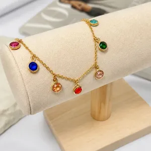 PULSEIRA TIFFANY PEDRINHAS PENDURADAS