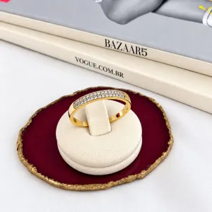 ANEL MEIA ALIANÇA RETA COM MICRO ZIRCONIAS