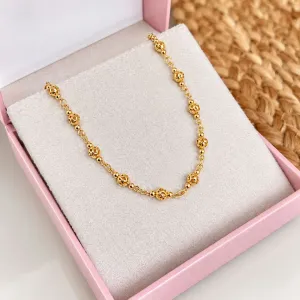 COLAR CHOKER BOLINHAS TRABALHADAS 40CM