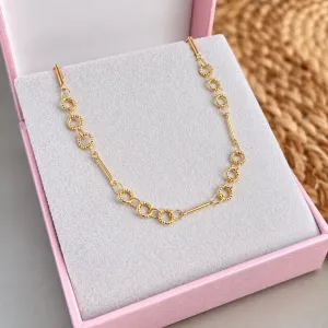 COLAR CHOKER PALITOS E CÍRCULOS 40CM