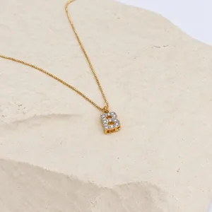COLAR LETRA CRAVEJADA COM CANETA DE RÓDIO - B