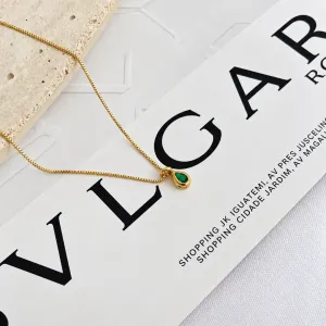 COLAR MICRO GOTA VERDE ESMARALDA CRAVAÇÃO INGLESA