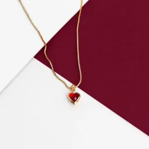 COLAR PEQUENO CORAÇÃO VERMELHO