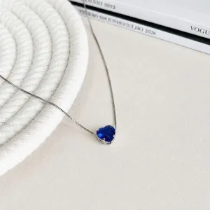 COLAR PINGENTE DE CORAÇÃO AZUL