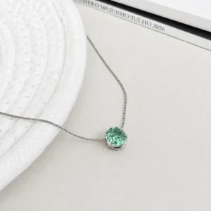 COLAR PINGENTE DE GOTA VERDE MENTA