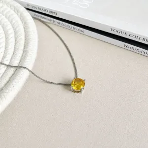 COLAR PONTO DE LUZ 10MM AMARELO 50CM