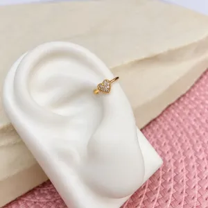 PIERCING FAKE CORAÇÃO CRAVEJADO