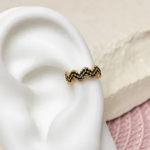 PIERCING FAKE ONDAS ZIRCONIAS NEGRAS