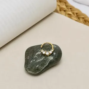 PIERCING TORÇÃO 5 ZIRCONIAS