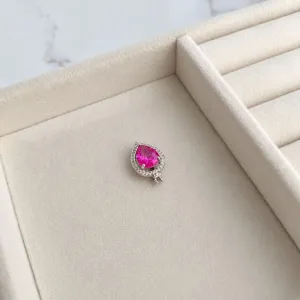 PINGENTE PINK AQUA CRAVEJADO