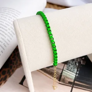 PULSEIRA COLORIDA VERDE BANDEIRA