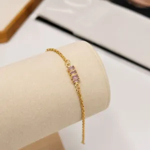 PULSEIRA INFANTIL CARTIER COM BAGUETES LILÁS