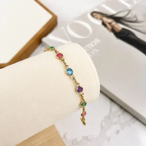 PULSEIRA INFANTIL PEDRINHAS TIFFANY COLORIDAS
