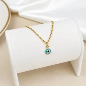 PULSEIRA INFANTIL PINGENTE OLHO GREGO AZUL CLARO