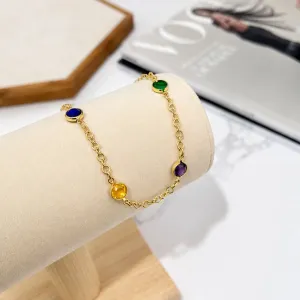 PULSEIRA TIFFANY COLORS 5 PEDRAS