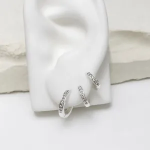 TRIO ARGOLA ARTICULADA FINA ZIRCONIAS