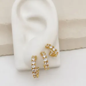 TRIO ARGOLA PINO ZIRCONIAS CRISTAL