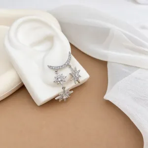 BRINCO ESTILO EAR CUFF COM ESTRELAS PENDURADAS - INPIRAÇÃO