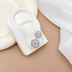 DUPLA BRINCOS FLORES CRISTAL