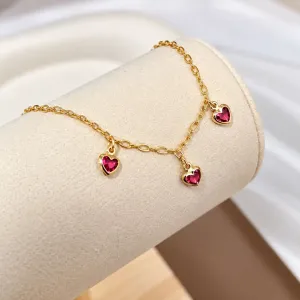PULSEIRA 3 CORAÇÕES ROSAS