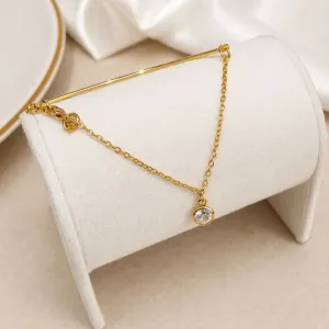 PULSEIRA MEIO BRACELETE COM PONTO DE LUZ