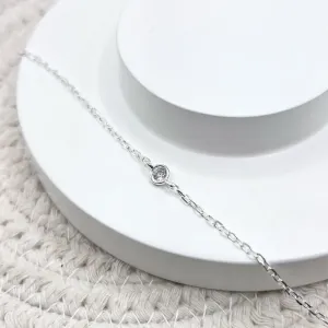 PULSEIRA PRATA925 INFANTIL COM PONTO DE LUZ