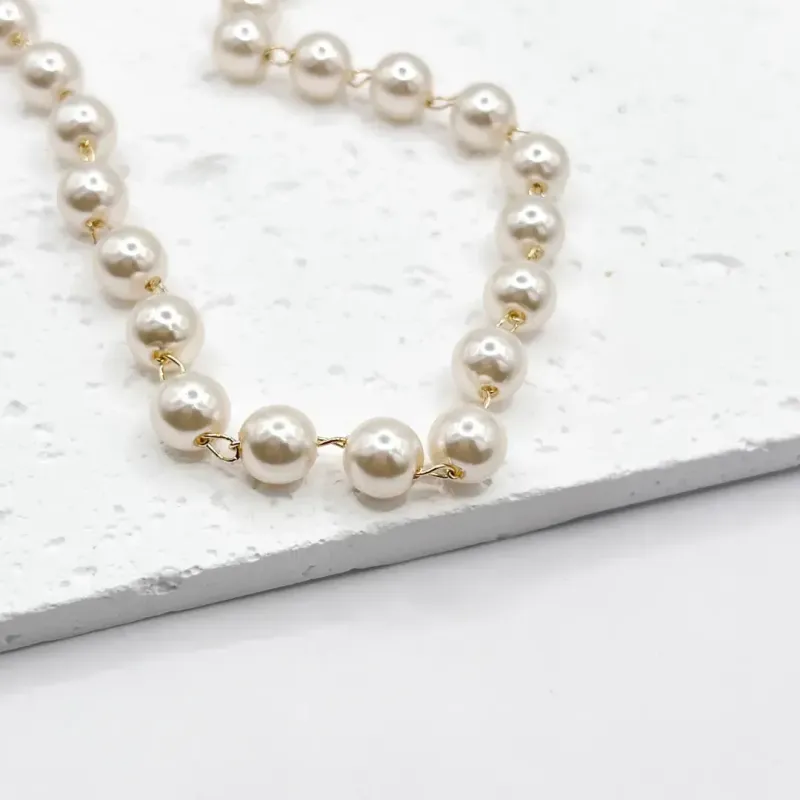 COLAR CHOKER PÉROLAS 8MM