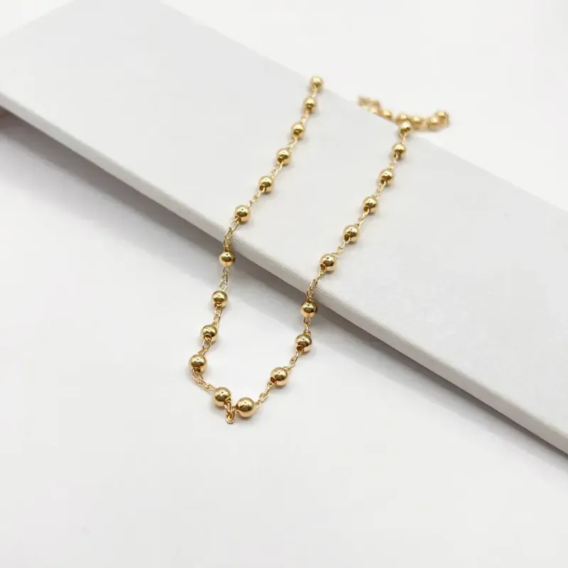 COLAR CHOKER BOLINHAS 40CM