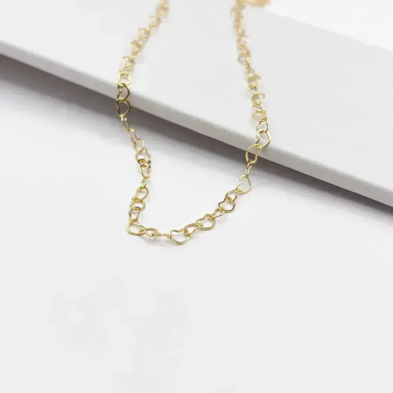 COLAR ELOS DE CORAÇÃO 45CM