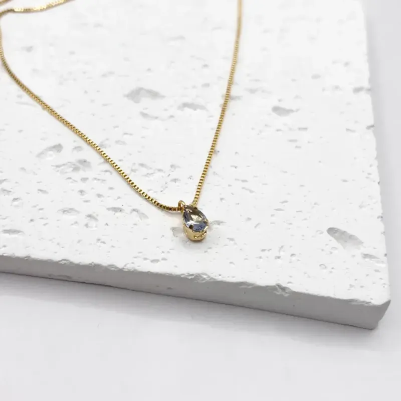 COLAR GOTA LAVANDA 45CM