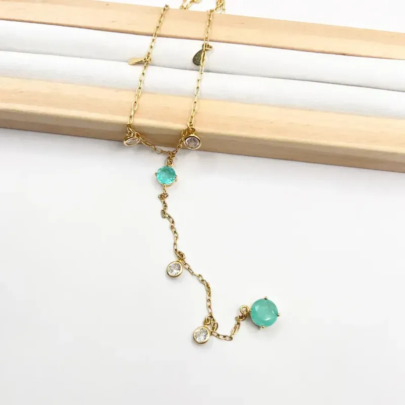 COLAR GRAVATINHA COM PEDRA FUSION