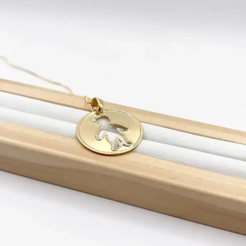 COLAR MEDALHA 2,5CM - MENINO VAZADO
